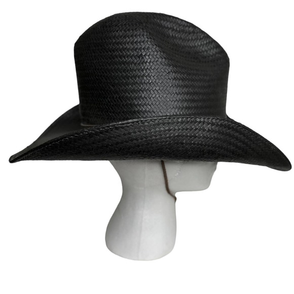 Stetson Cowboy Hat Dark Brown Braided Leather Hat Band Chin Strap #B07 - Picture 5 of 11